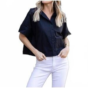 NEW PARENTEZI antibes short sleeve shirt in black